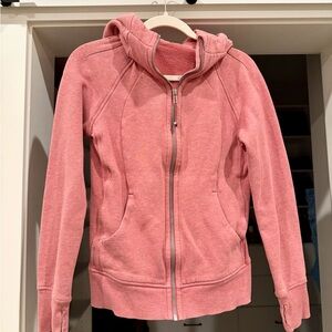 Lululemon Athletica Scuba Zip Up Coral/Pink Hoodie size 6